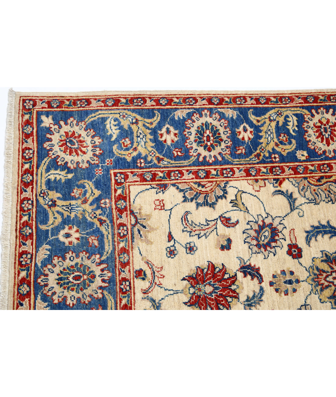 Ziegler 5'5'' X 7'11'' Hand-Knotted Wool Rug 5'5'' x 7'11'' (163 X 238) / Ivory / Blue