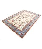 Ziegler 5'5'' X 7'8'' Hand-Knotted Wool Rug 5'5'' x 7'8'' (163 X 230) / Ivory / Blue