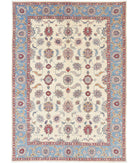 Ziegler 5'5'' X 7'8'' Hand-Knotted Wool Rug 5'5'' x 7'8'' (163 X 230) / Ivory / Blue