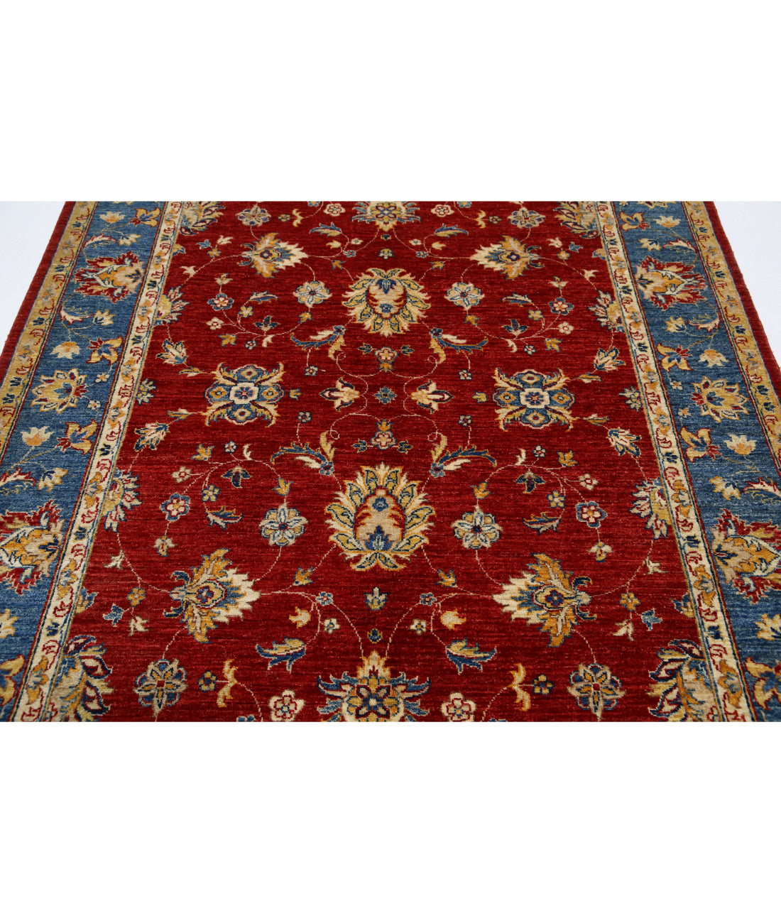 Ziegler 5'9'' X 8'4'' Hand-Knotted Wool Rug 5'9'' x 8'4'' (173 X 250) / Red / Blue