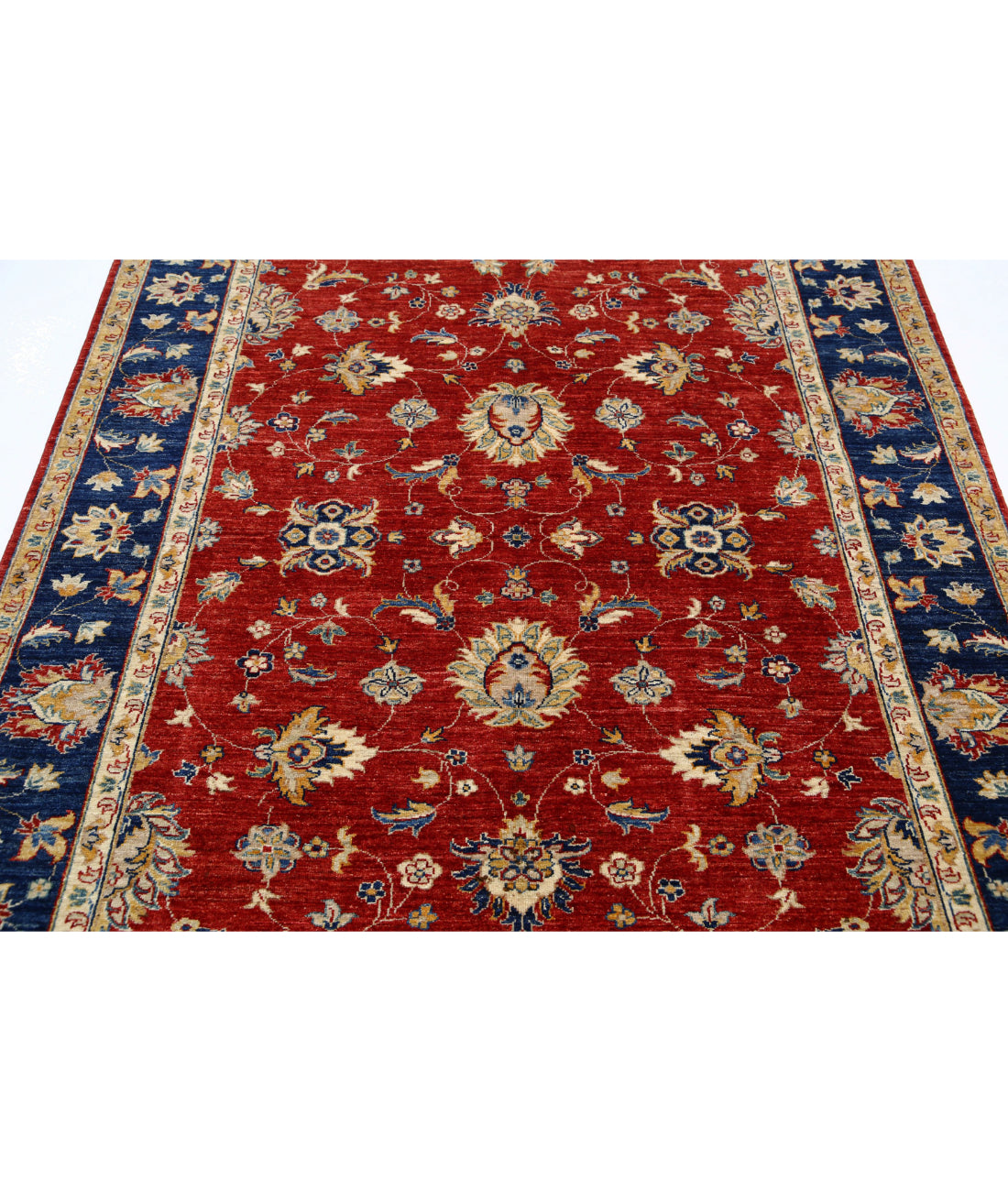 Ziegler 5'7'' X 7'4'' Hand-Knotted Wool Rug 5'7'' x 7'4'' (168 X 220) / Red / Blue