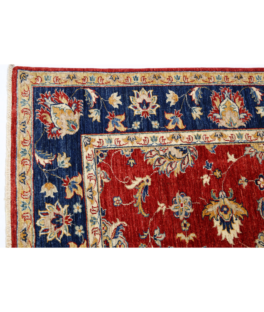 Ziegler 5'7'' X 7'4'' Hand-Knotted Wool Rug 5'7'' x 7'4'' (168 X 220) / Red / Blue