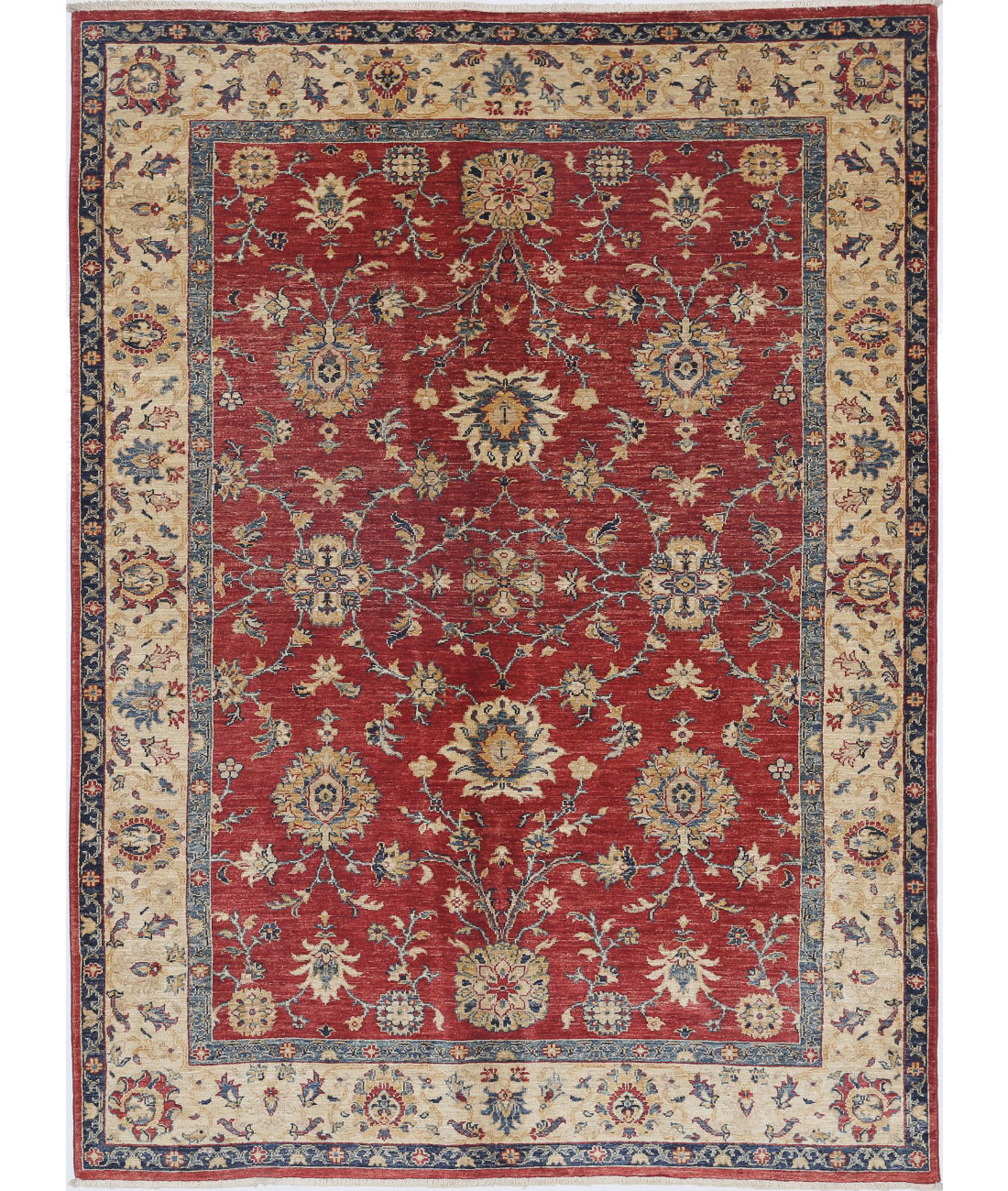 Ziegler 5'7'' X 8'1'' Hand-Knotted Wool Rug 5'7'' x 8'1'' (168 X 243) / Red / Ivory