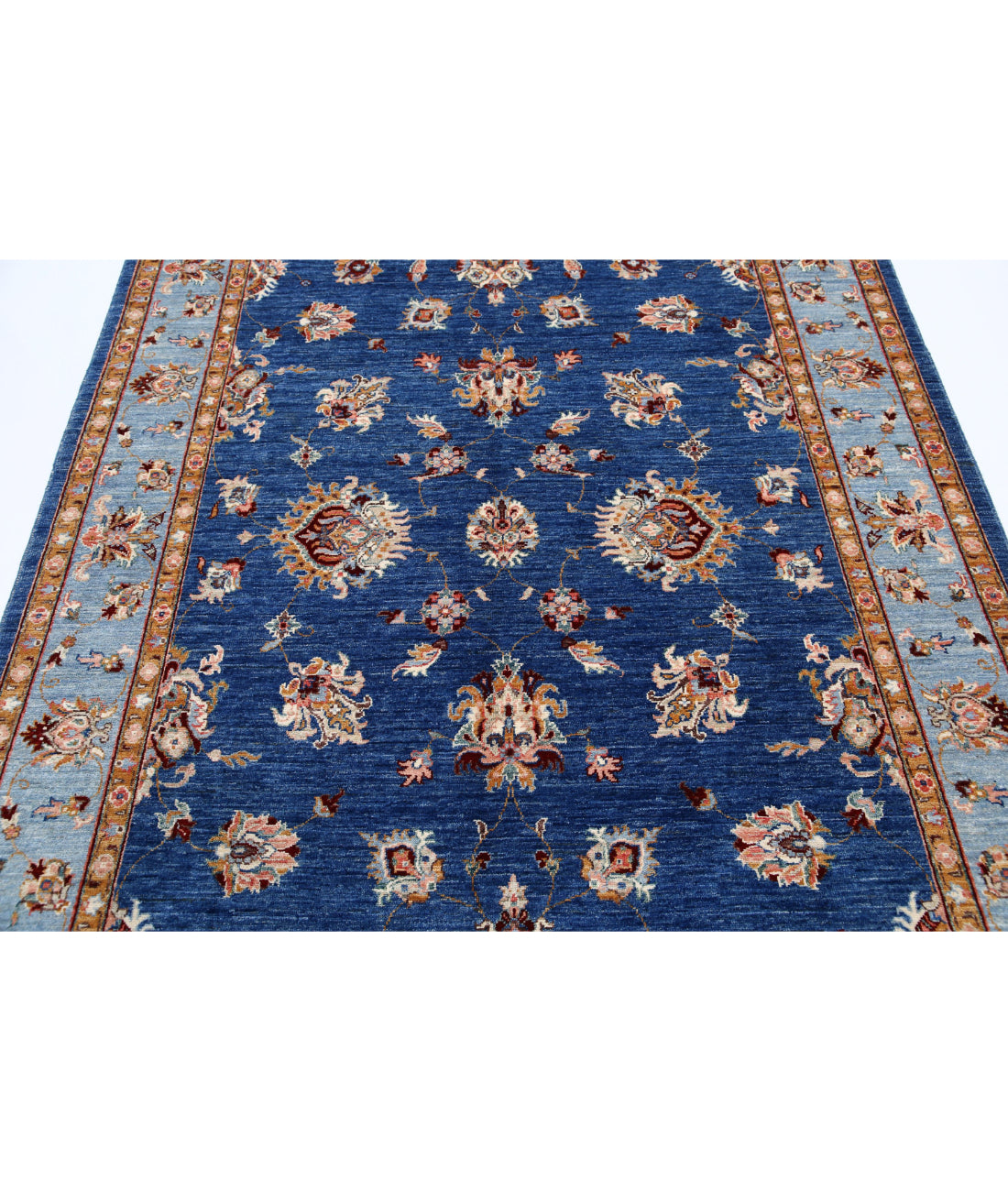 Ziegler 5'7'' X 8'2'' Hand-Knotted Wool Rug 5'7'' x 8'2'' (168 X 245) / Blue / Blue