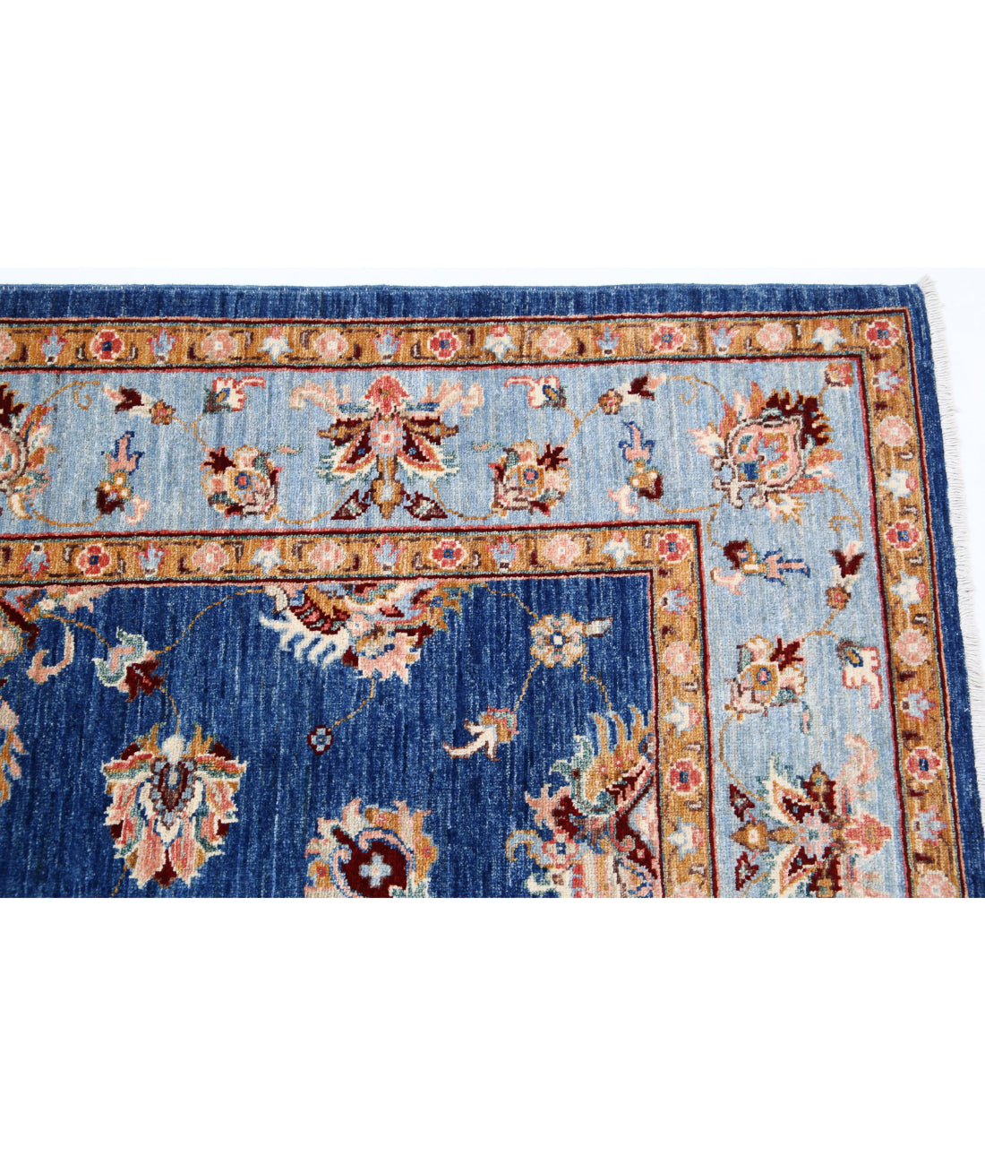 Ziegler 5'7'' X 8'2'' Hand-Knotted Wool Rug 5'7'' x 8'2'' (168 X 245) / Blue / Blue