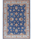 Ziegler 5'7'' X 8'2'' Hand-Knotted Wool Rug 5'7'' x 8'2'' (168 X 245) / Blue / Blue