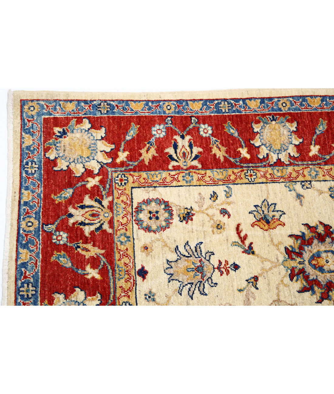 Ziegler 5'8'' X 8'2'' Hand-Knotted Wool Rug 5'8'' x 8'2'' (170 X 245) / Ivory / Red