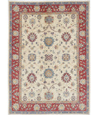 Ziegler 5'8'' X 8'2'' Hand-Knotted Wool Rug 5'8'' x 8'2'' (170 X 245) / Ivory / Red