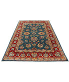 Ziegler 5'6'' X 7'7'' Hand-Knotted Wool Rug 5'6'' x 7'7'' (165 X 228) / Teal / Red