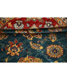 Ziegler 5'6'' X 7'7'' Hand-Knotted Wool Rug 5'6'' x 7'7'' (165 X 228) / Teal / Red