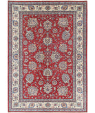 Ziegler 5'6'' X 7'9'' Hand-Knotted Wool Rug 5'6'' x 7'9'' (165 X 233) / Red / Ivory