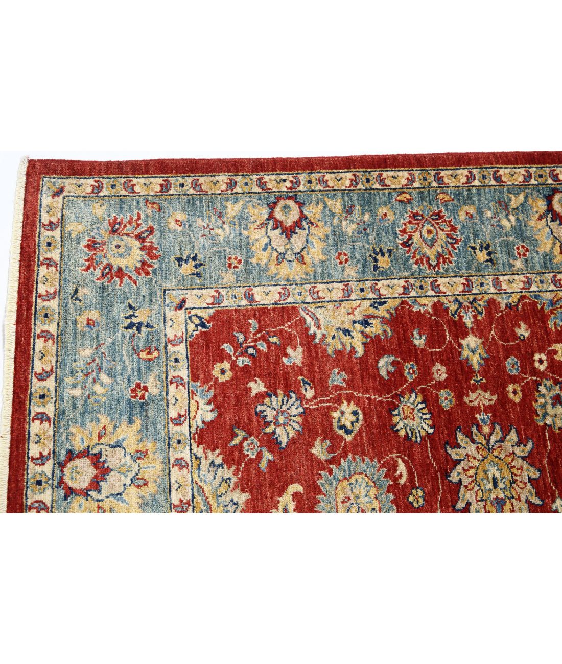 Ziegler 5'9'' X 7'9'' Hand-Knotted Wool Rug 5'9'' x 7'9'' (173 X 233) / Red / Teal