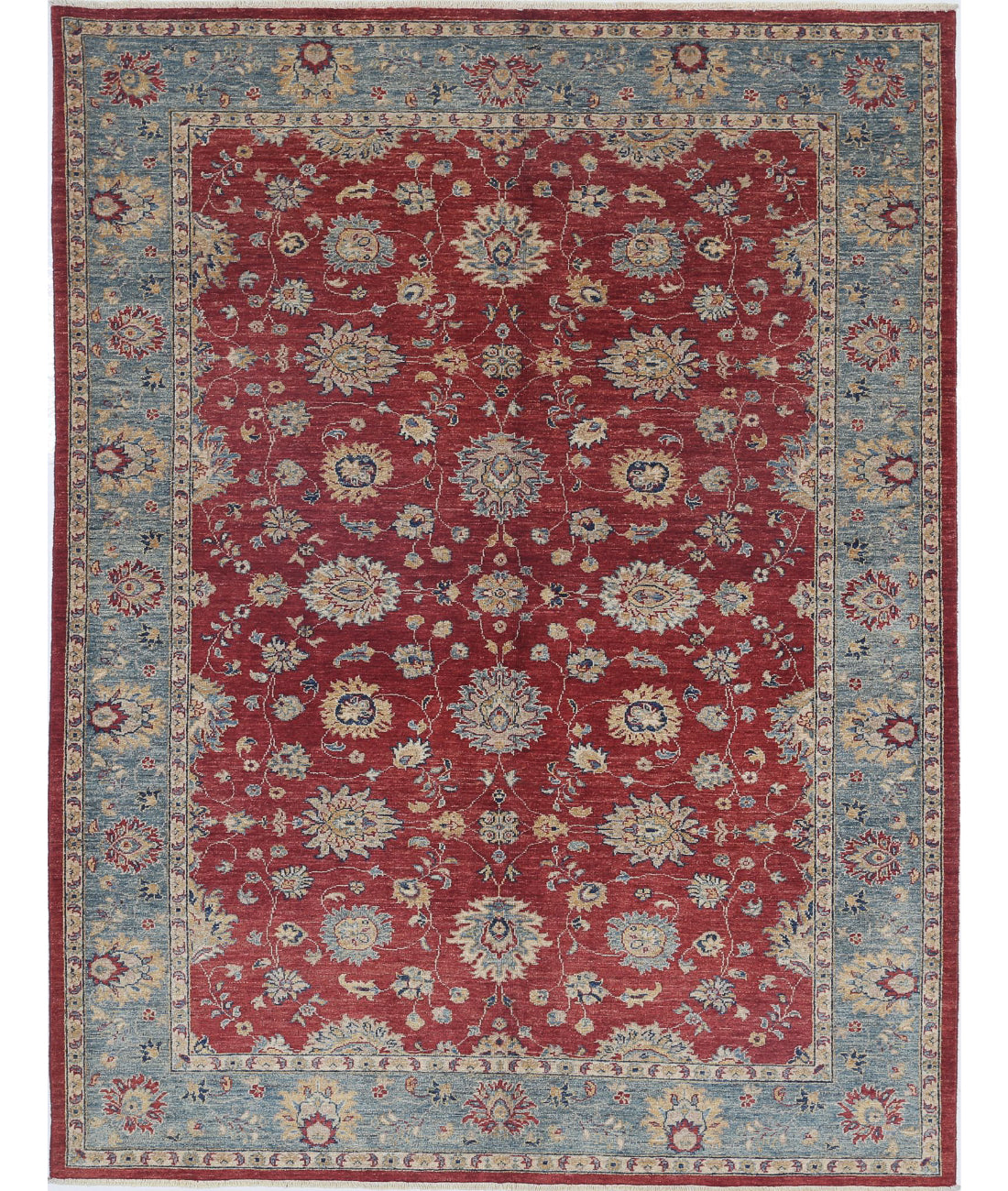 Ziegler 5'9'' X 7'9'' Hand-Knotted Wool Rug 5'9'' x 7'9'' (173 X 233) / Red / Teal