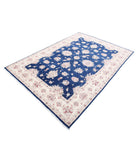 Ziegler 5'5'' X 7'9'' Hand-Knotted Wool Rug 5'5'' x 7'9'' (163 X 233) / Blue / Ivory