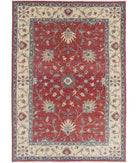 Ziegler 5'6'' X 7'10'' Hand-Knotted Wool Rug 5'6'' x 7'10'' (165 X 235) / Red / Ivory