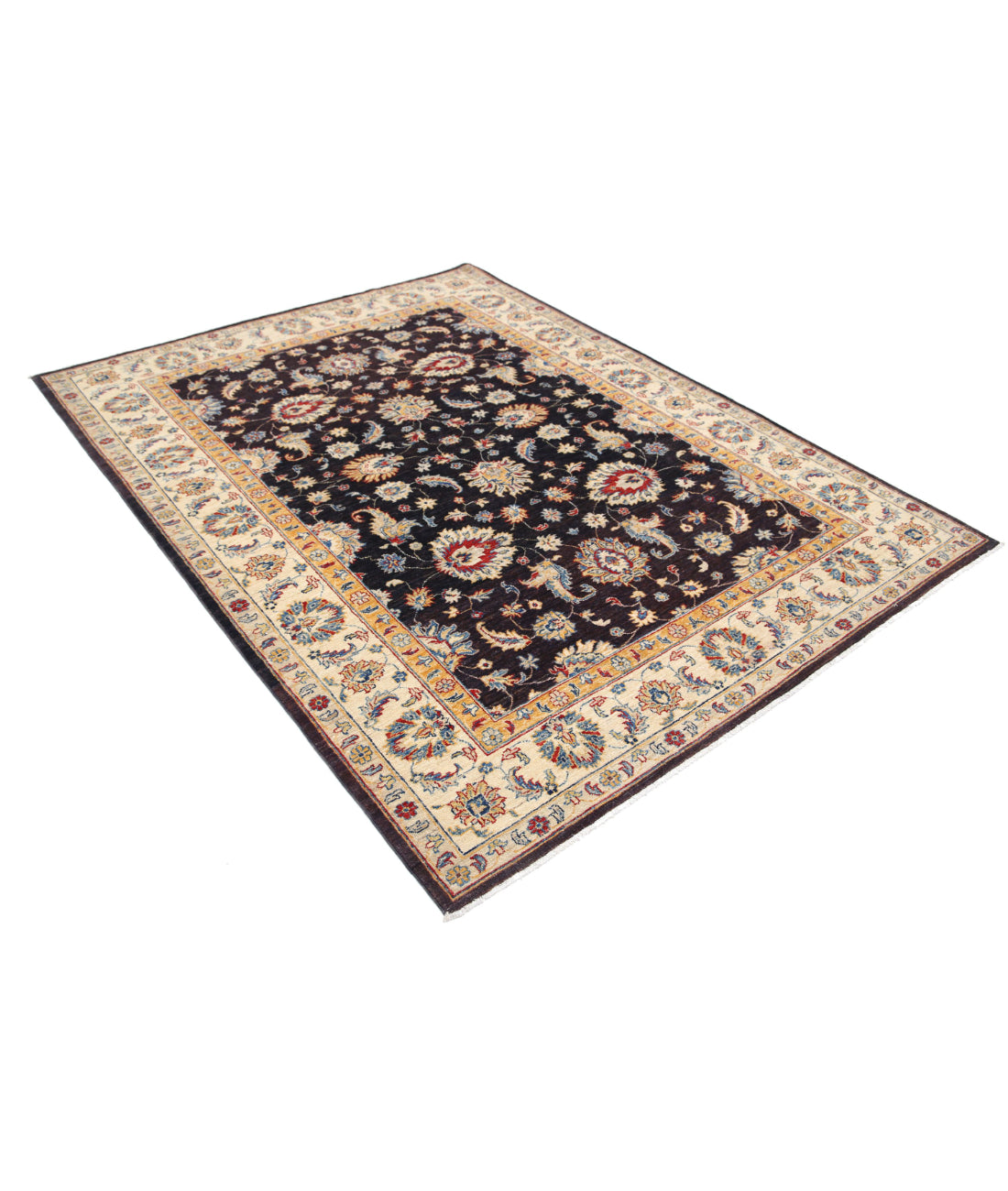 Ziegler 5'10'' X 7'10'' Hand-Knotted Wool Rug 5'10'' x 7'10'' (175 X 235) / Brown / Ivory