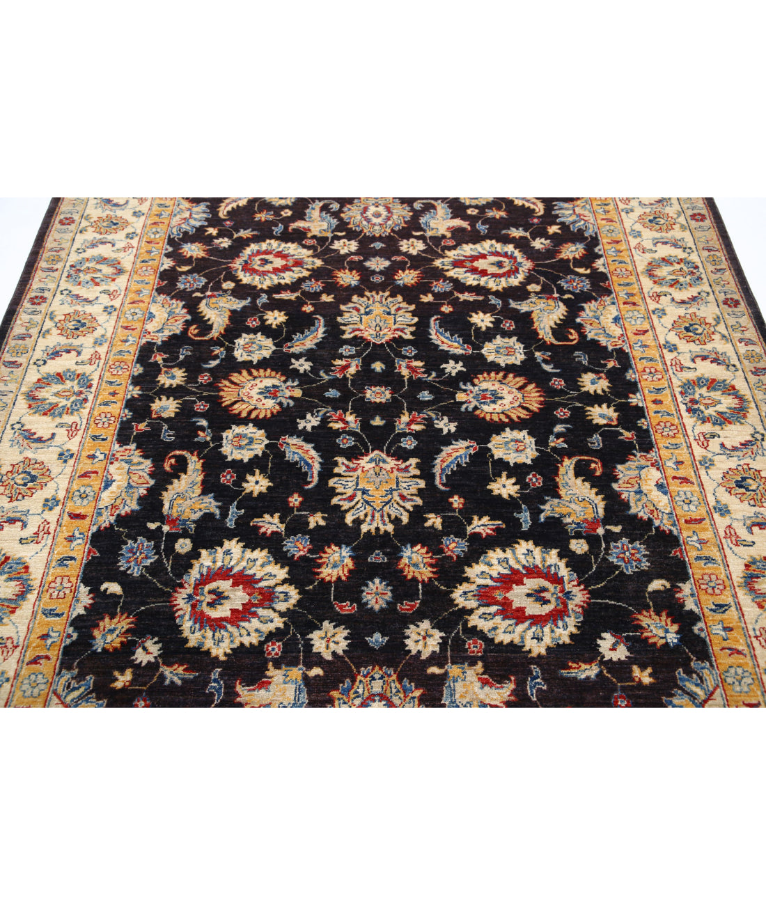 Ziegler 5'10'' X 7'10'' Hand-Knotted Wool Rug 5'10'' x 7'10'' (175 X 235) / Brown / Ivory