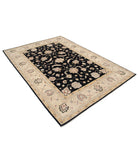 Ziegler 5'7'' X 8'1'' Hand-Knotted Wool Rug 5'7'' x 8'1'' (168 X 243) / Black / Ivory