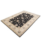 Ziegler 5'7'' X 8'1'' Hand-Knotted Wool Rug 5'7'' x 8'1'' (168 X 243) / Black / Ivory