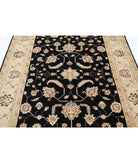 Ziegler 5'7'' X 8'1'' Hand-Knotted Wool Rug 5'7'' x 8'1'' (168 X 243) / Black / Ivory