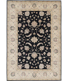 Ziegler 5'7'' X 8'1'' Hand-Knotted Wool Rug 5'7'' x 8'1'' (168 X 243) / Black / Ivory