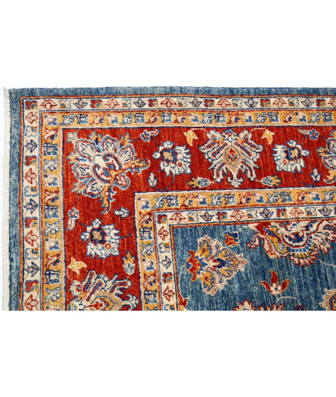 Ziegler 5'6'' X 7'11'' Hand-Knotted Wool Rug 5'6'' x 7'11'' (165 X 238) / Blue / Red