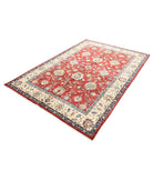 Ziegler 5'7'' X 8'1'' Hand-Knotted Wool Rug 5'7'' x 8'1'' (168 X 243) / Red / Ivory