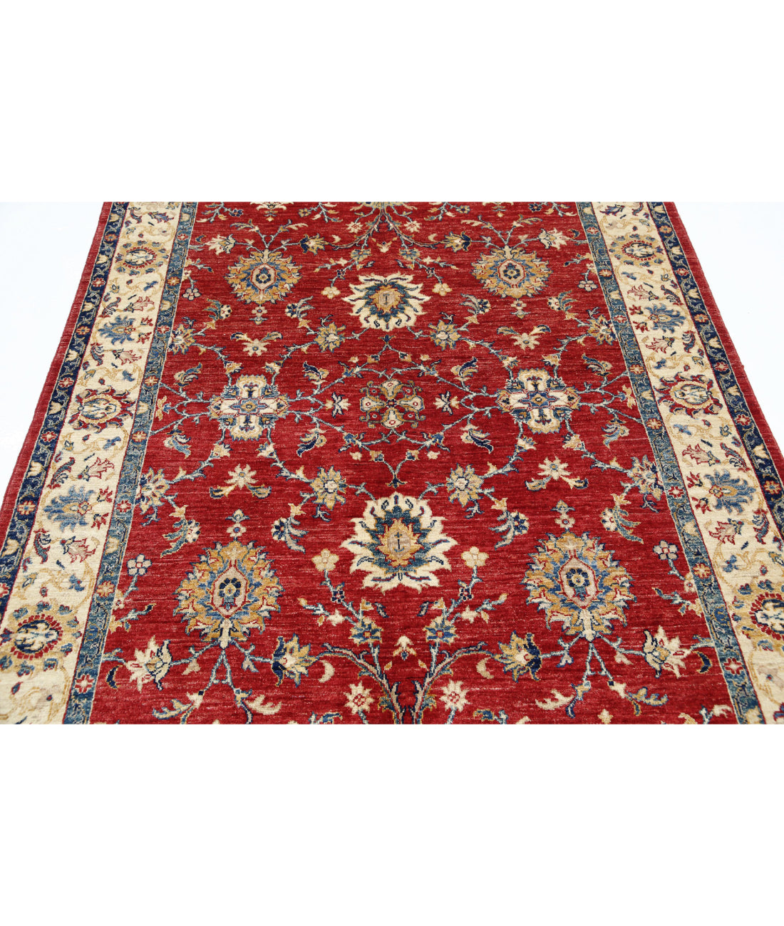 Ziegler 5'7'' X 8'1'' Hand-Knotted Wool Rug 5'7'' x 8'1'' (168 X 243) / Red / Ivory