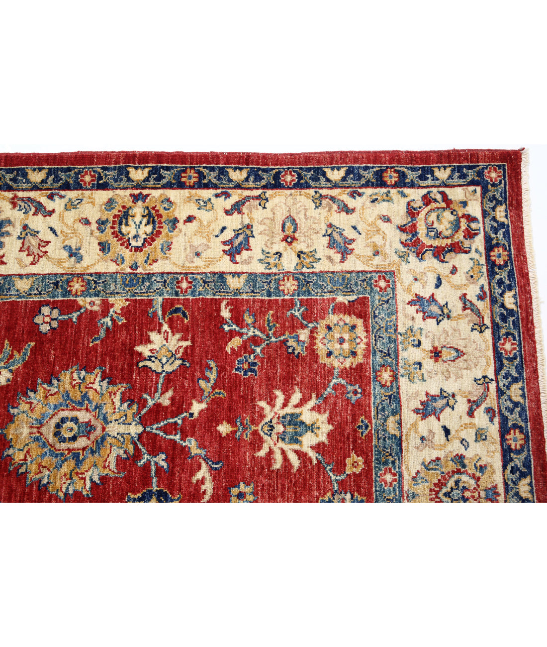 Ziegler 5'7'' X 8'1'' Hand-Knotted Wool Rug 5'7'' x 8'1'' (168 X 243) / Red / Ivory