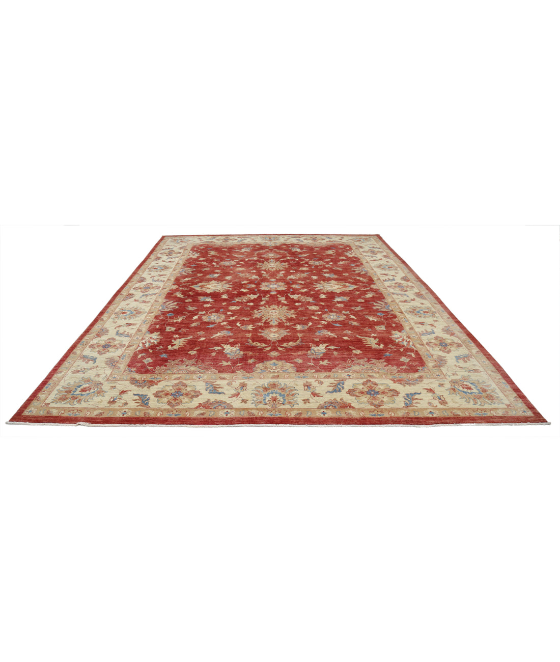 Ziegler 10'2'' X 12'9'' Hand-Knotted Wool Rug 10'2'' x 12'9'' (305 X 383) / Red / Ivory