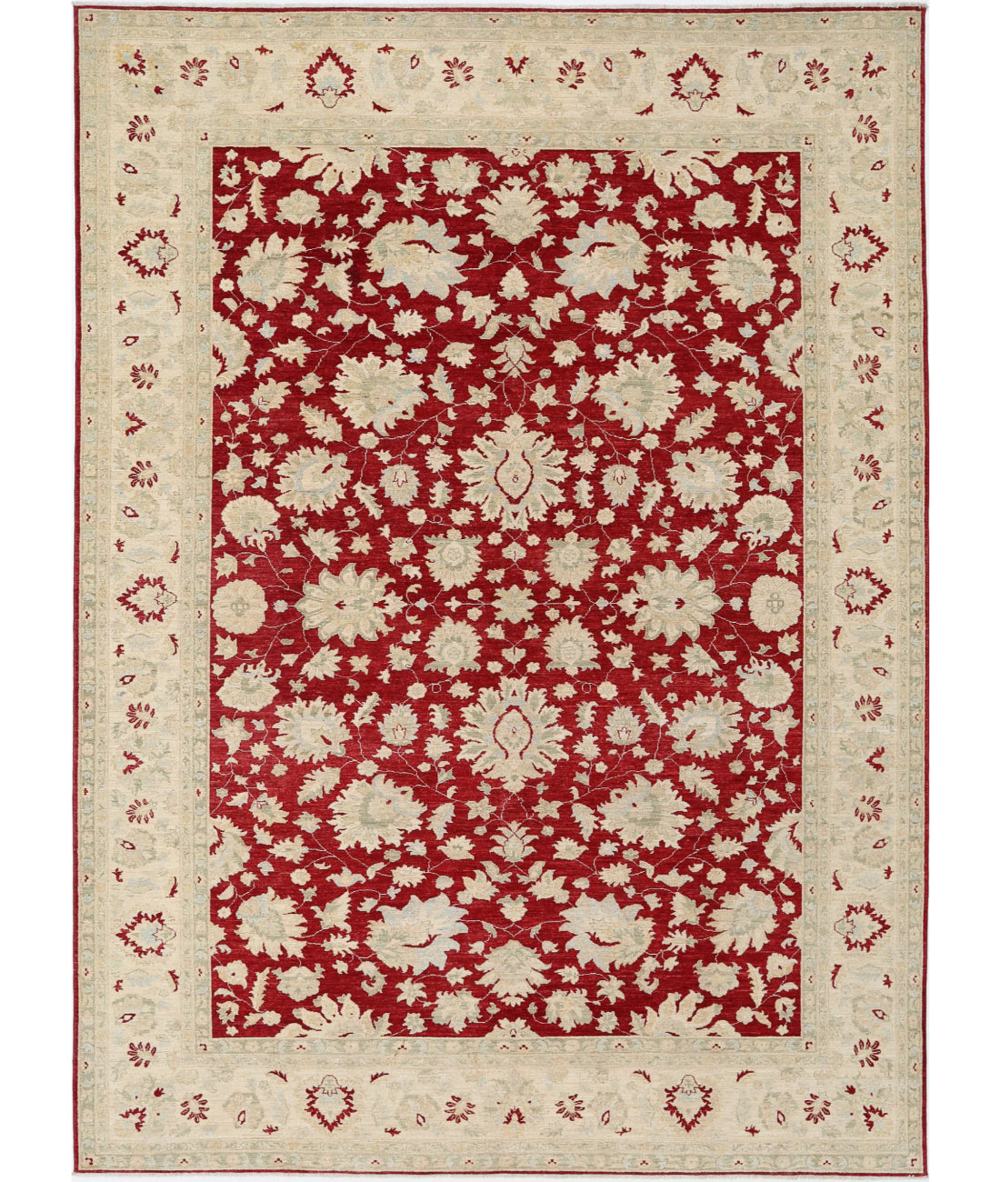 Ziegler 9'9'' X 13'4'' Hand-Knotted Wool Rug 9'9'' x 13'4'' (293 X 400) / Red / Ivory