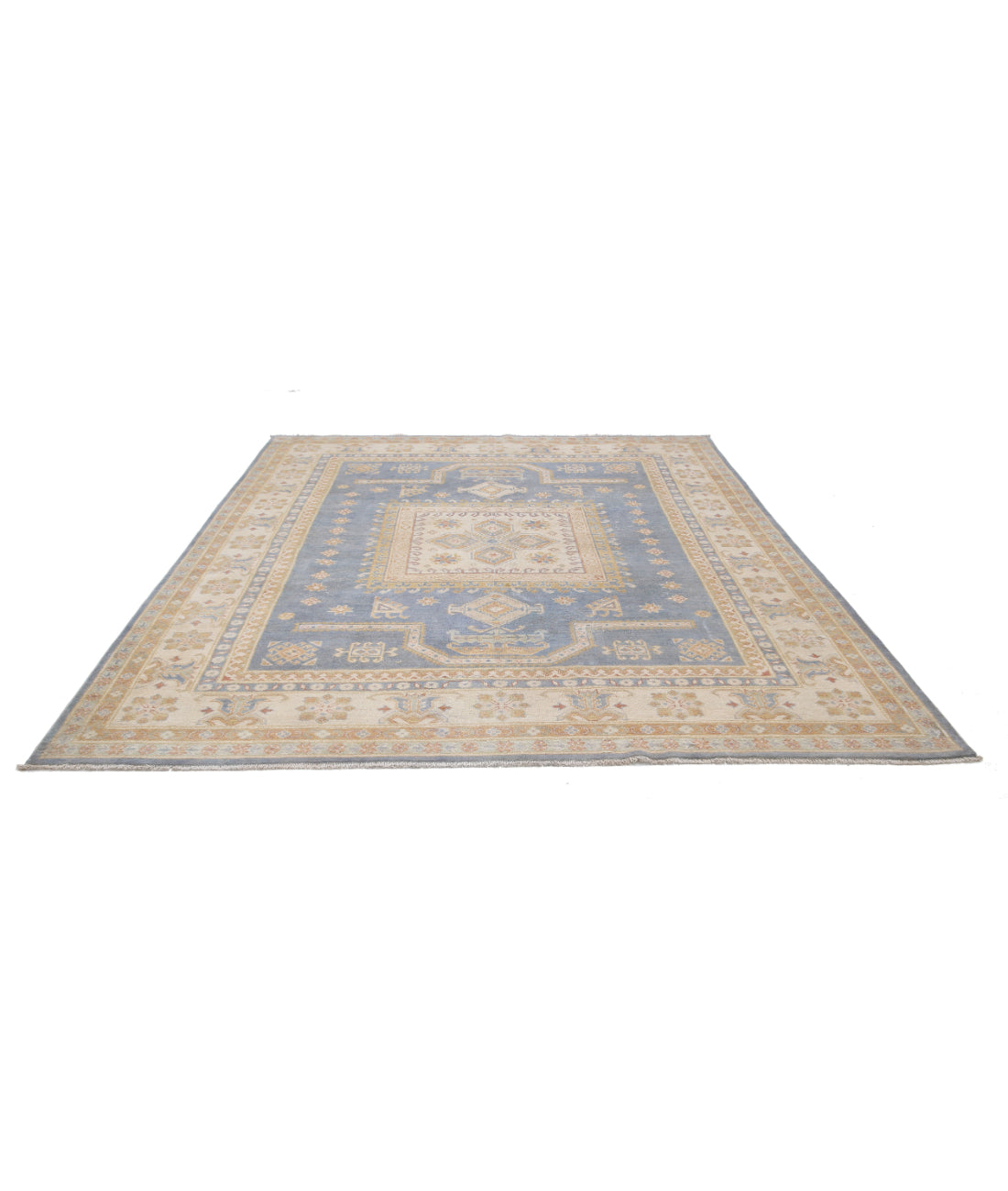 Ziegler 7'11'' X 9'9'' Hand-Knotted Wool Rug 7'11'' x 9'9'' (238 X 293) / Blue / Ivory