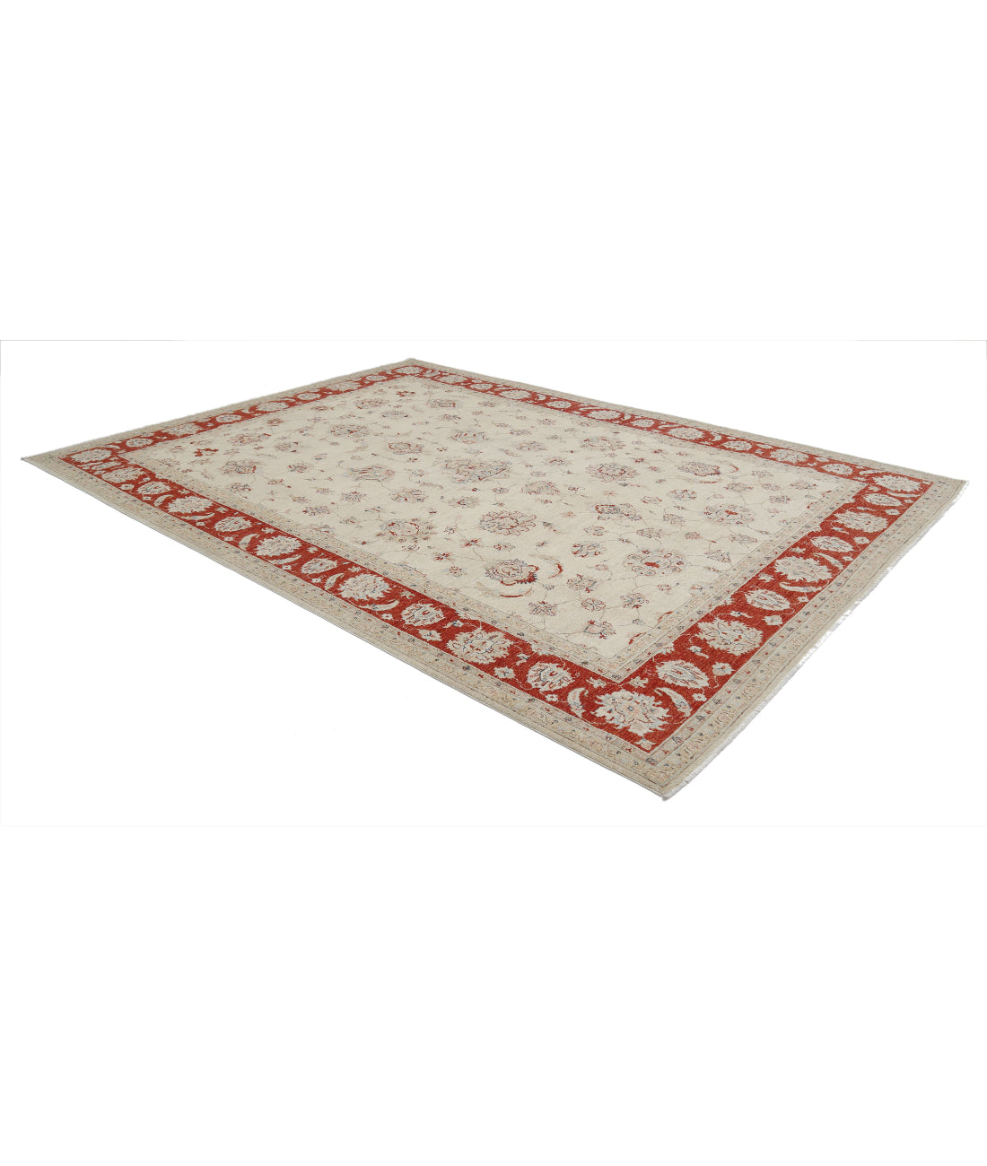 Ziegler 8'11'' X 12'2'' Hand-Knotted Wool Rug 8'11'' x 12'2'' (268 X 365) / Ivory / Red