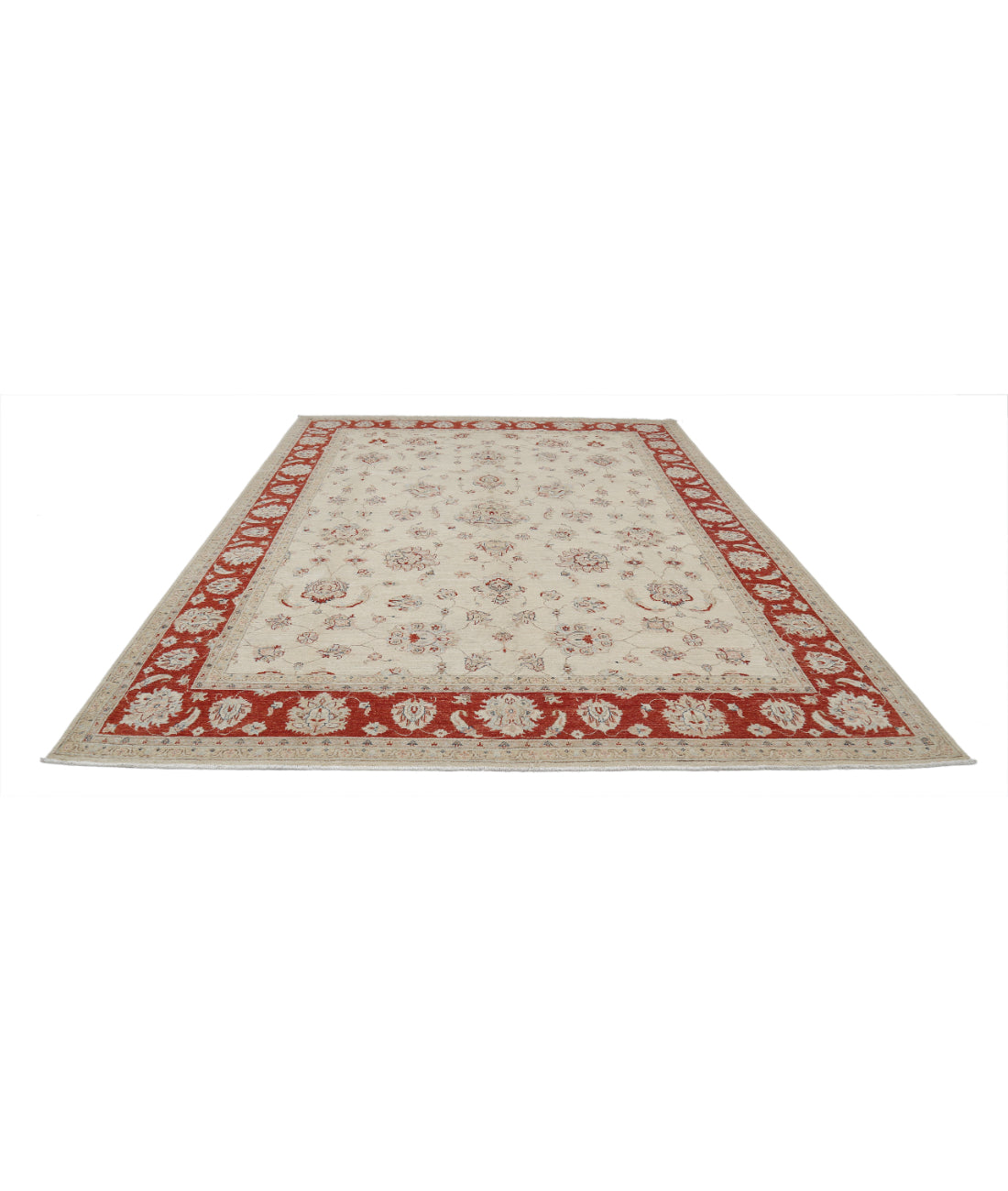 Ziegler 8'11'' X 12'2'' Hand-Knotted Wool Rug 8'11'' x 12'2'' (268 X 365) / Ivory / Red