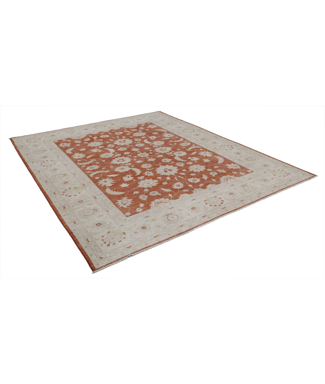 Ziegler 7'10'' X 9'7'' Hand-Knotted Wool Rug 7'10'' x 9'7'' (235 X 288) / Ivory / Red