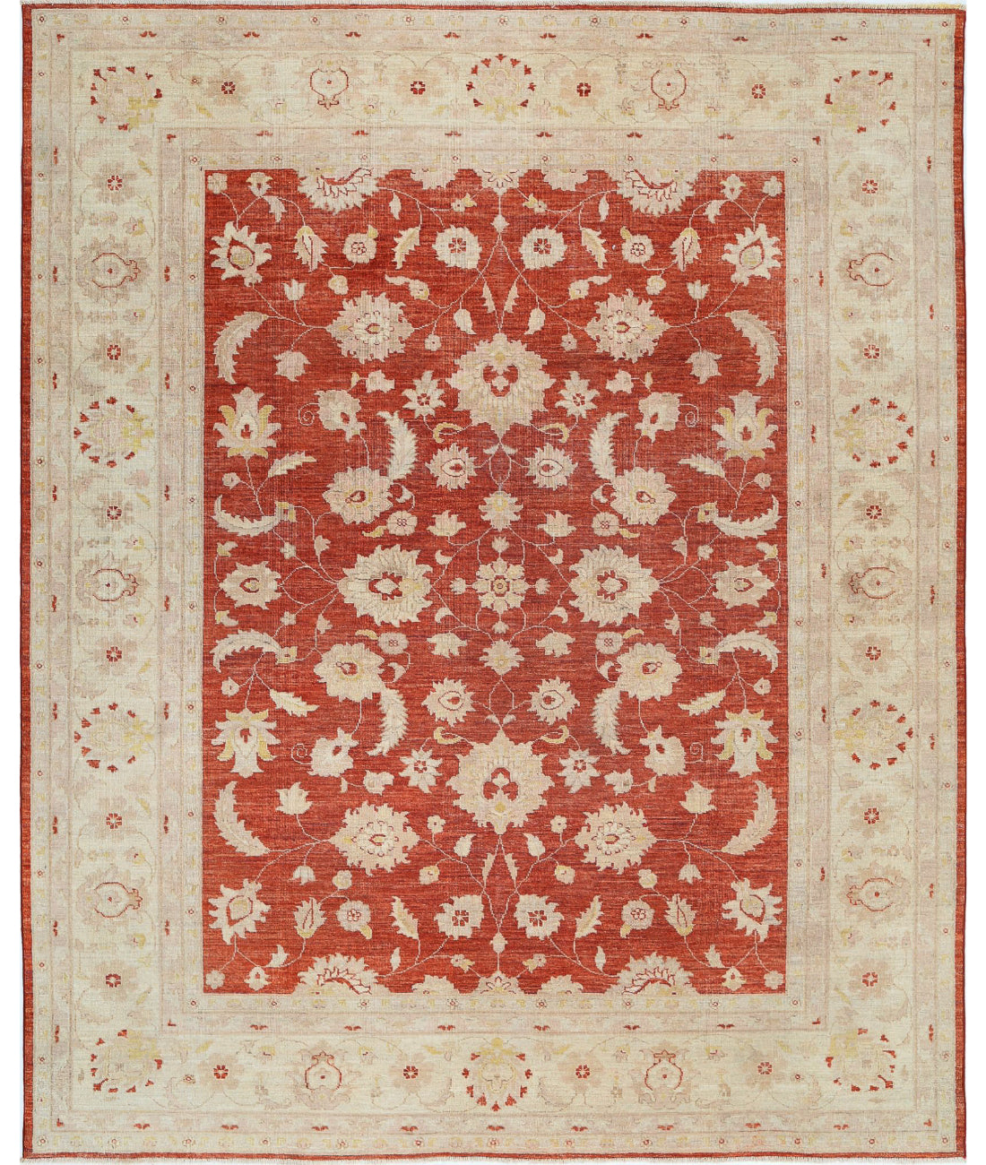 Ziegler 7'10'' X 9'7'' Hand-Knotted Wool Rug 7'10'' x 9'7'' (235 X 288) / Ivory / Red