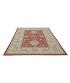 Ziegler 5'6'' X 7'9'' Hand-Knotted Wool Rug 5'6'' x 7'9'' (165 X 233) / Red / Ivory