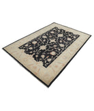 Ziegler 5'5'' X 7'10'' Hand-Knotted Wool Rug 5'5'' x 7'10'' (163 X 235) / Ivory / Black