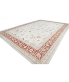 Ziegler 15'0'' X 21'6'' Hand-Knotted Wool Rug 15'0'' x 21'6'' (450 X 645) / Ivory / Red