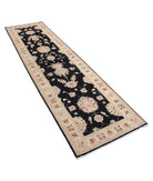 Ziegler 2'7'' X 9'7'' Hand-Knotted Wool Rug 2'7'' x 9'7'' (78 X 288) / Black / Ivory