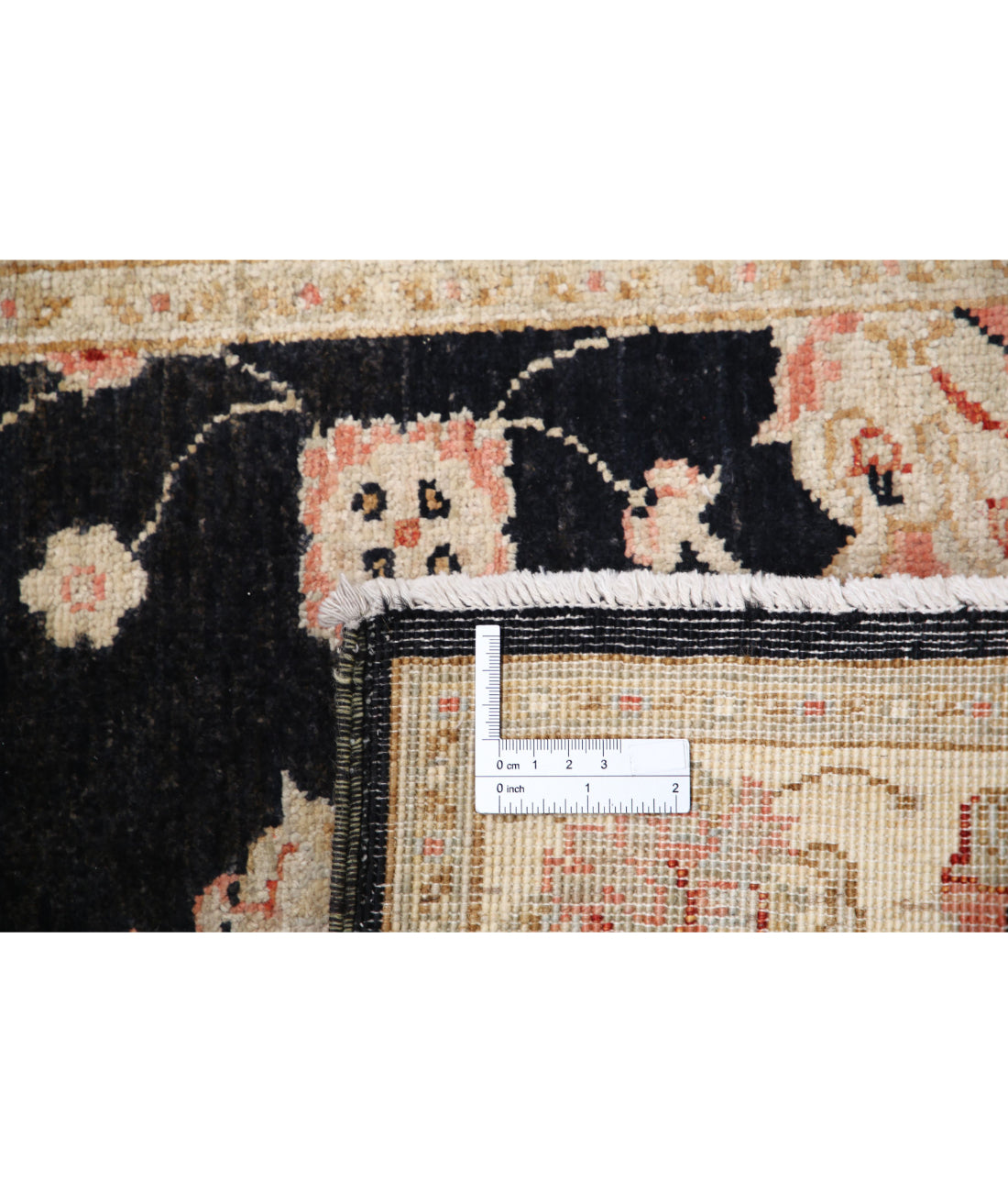 Ziegler 2'7'' X 9'7'' Hand-Knotted Wool Rug 2'7'' x 9'7'' (78 X 288) / Black / Ivory