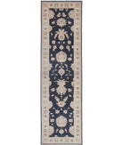 Ziegler 2'7'' X 9'7'' Hand-Knotted Wool Rug 2'7'' x 9'7'' (78 X 288) / Black / Ivory