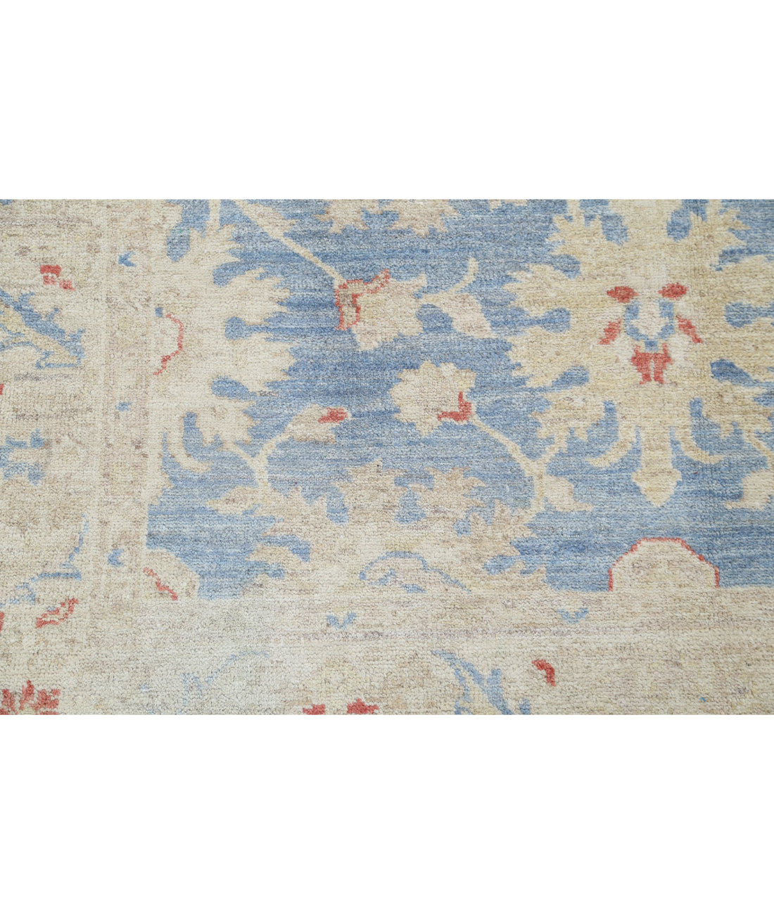 Ziegler 4'2'' X 6'4'' Hand-Knotted Wool Rug 4'2'' x 6'4'' (125 X 190) / Blue / Ivory