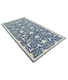 Ziegler 4'10'' X 9'0'' Hand-Knotted Wool Rug 4'10'' x 9'0'' (145 X 270) / Blue / Ivory