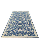 Ziegler 4'10'' X 9'0'' Hand-Knotted Wool Rug 4'10'' x 9'0'' (145 X 270) / Blue / Ivory