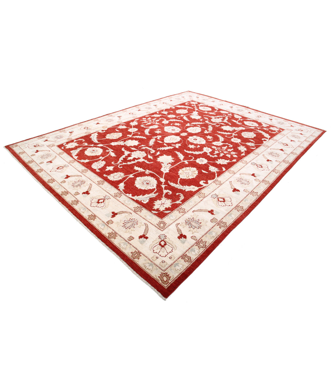 Ziegler 9'0'' X 11'11'' Hand-Knotted Wool Rug 9'0'' x 11'11'' (270 X 358) / Red / Ivory