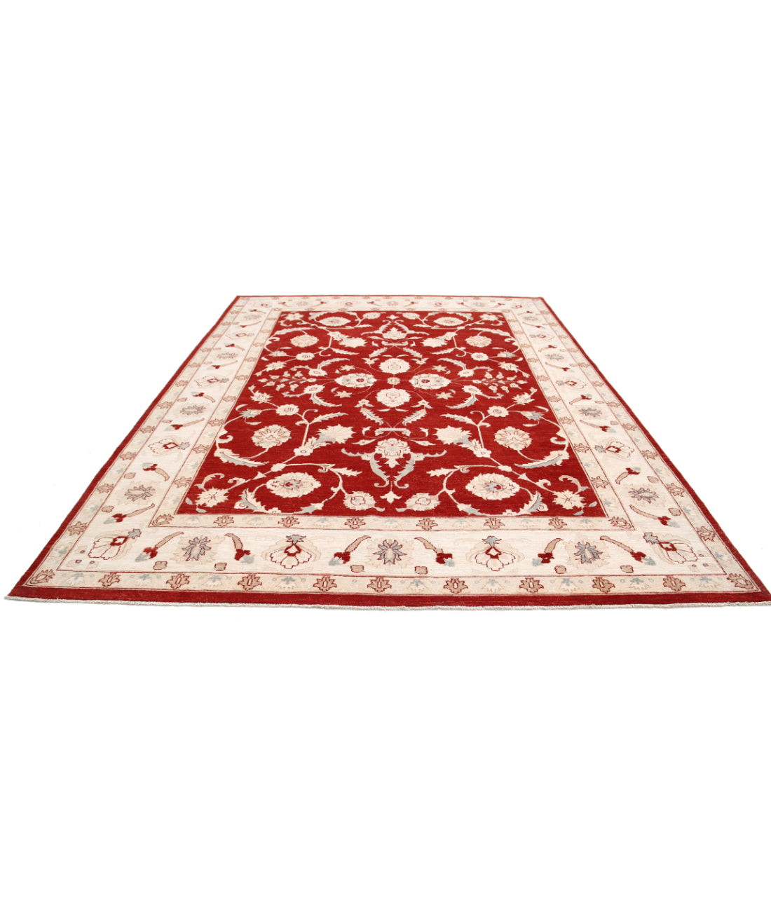 Ziegler 9'0'' X 11'11'' Hand-Knotted Wool Rug 9'0'' x 11'11'' (270 X 358) / Red / Ivory