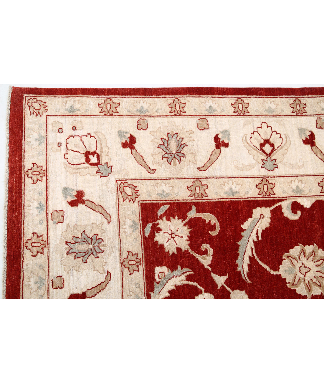 Ziegler 9'0'' X 11'11'' Hand-Knotted Wool Rug 9'0'' x 11'11'' (270 X 358) / Red / Ivory