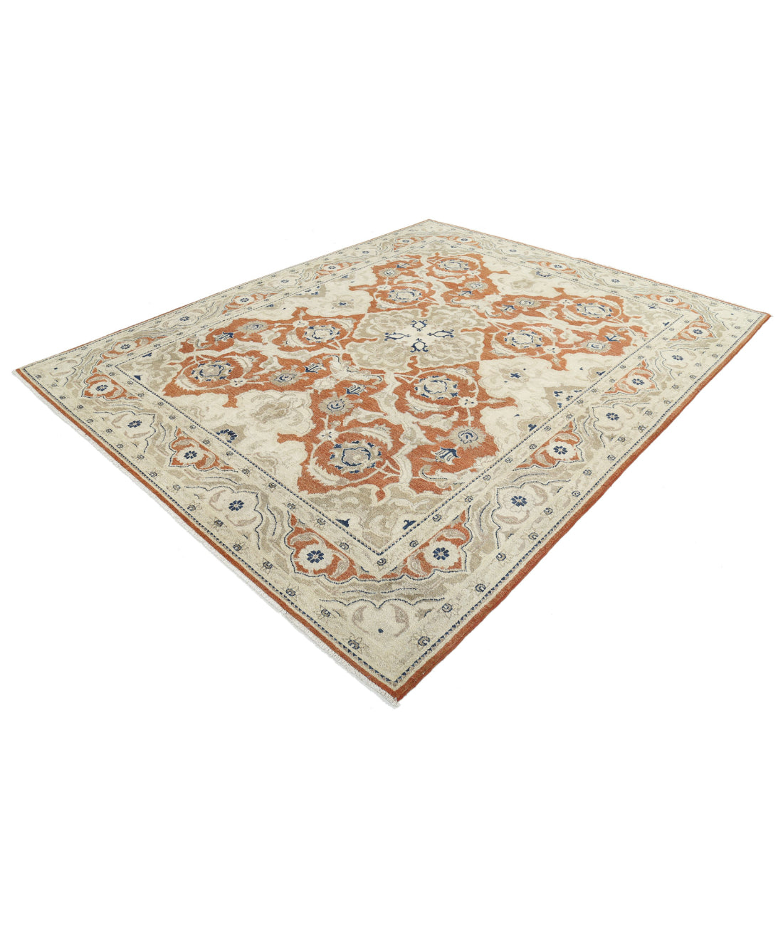 Ziegler 8'0'' X 10'0'' Hand-Knotted Wool Rug 8'0'' x 10'0'' (240 X 300) / Rust / Ivory