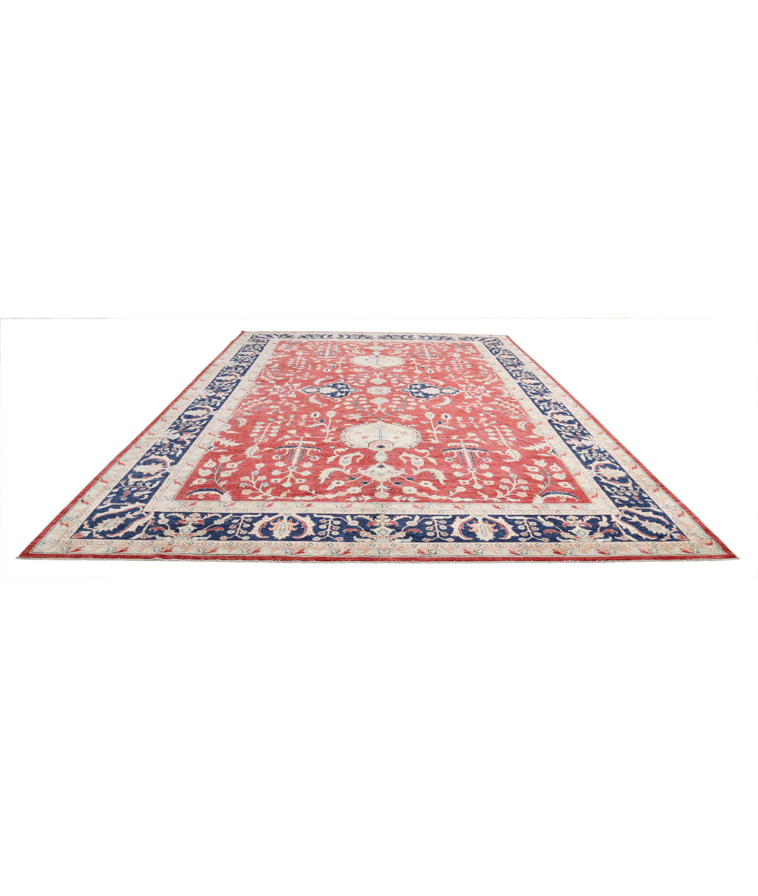 Ziegler 11'6'' X 16'9'' Hand-Knotted Wool Rug 11'6'' x 16'9'' (345 X 503) / Red / Blue